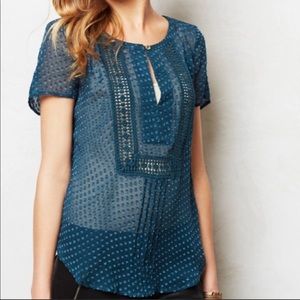 Teal boho top from Anthro!